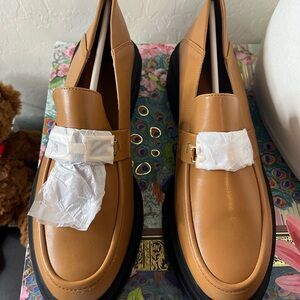 Men's Tan Leather Slip-On Loafers